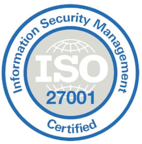 ISO 27001 certification badge